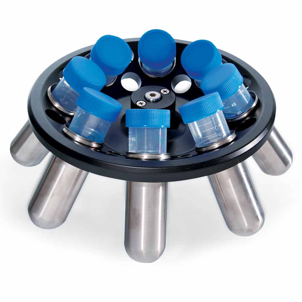Globe Scientific Rotor, for use with GCC-MP Series Multi-Purpose Clinical Centrifuges, Aluminum Alloy, 5000rpm max, 8-Place for 50mL Centrifuge Tubes 